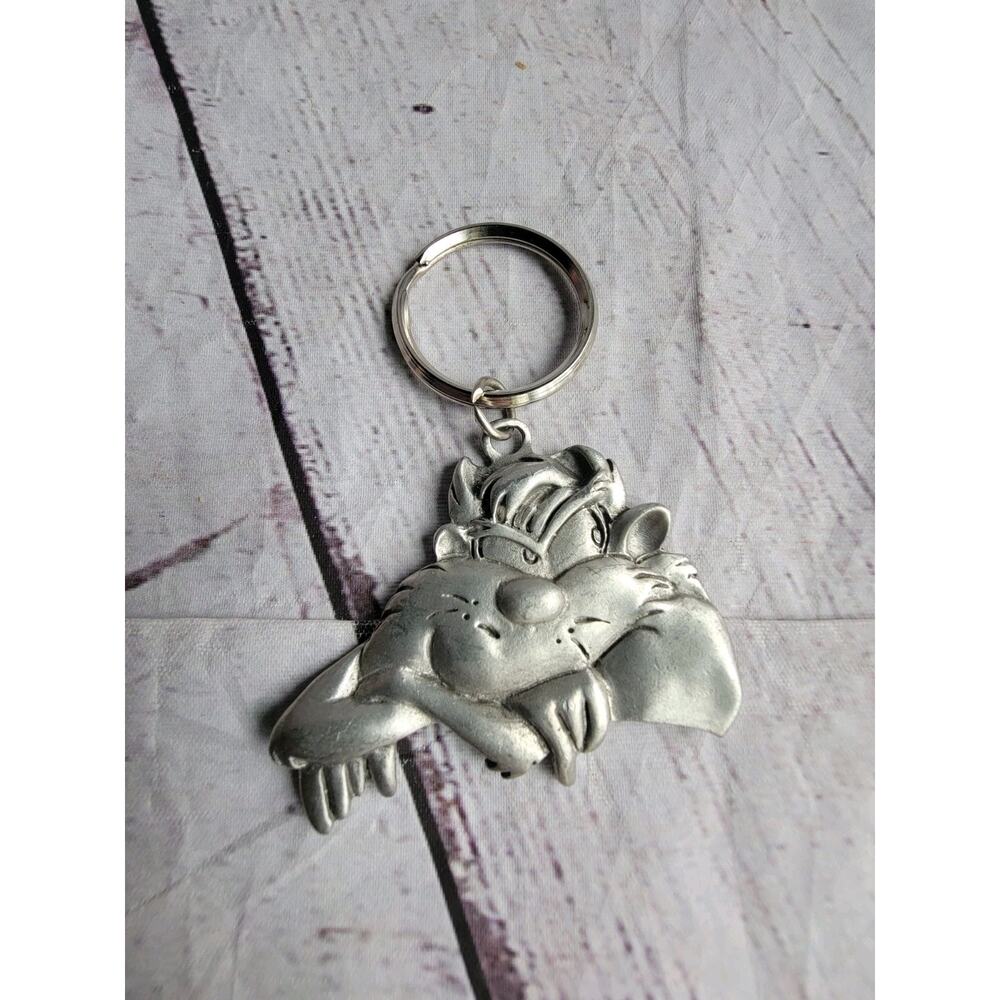 Rawcliffe Warner Bros 1995 Tasmanian Devil Looney Toons Pewter Key Chain #K1480